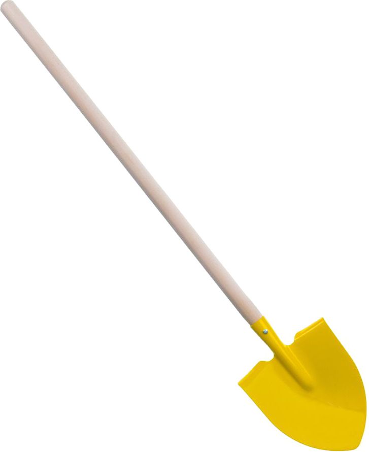 Dudlu DŘEVO Dětské nářadí pracovní s násadou 80cm kovový rýč špičatý žlutý - obrázek 1