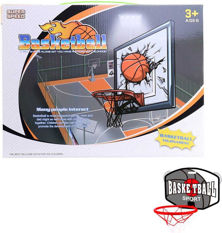 Dudlu Koš basketbalový na desce na přísavku na košíkovou set s míčem a pumpičkou - obrázek 1