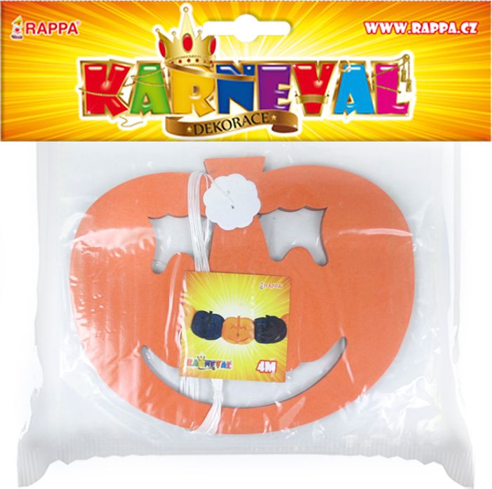 RAPPA Girlanda papírová Halloween dýně 4 m - obrázek 1