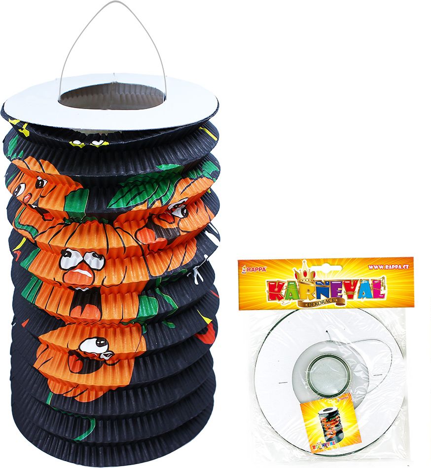 RAPPA Lampion HALLOWEEN veselé dýně 15 cm - obrázek 3