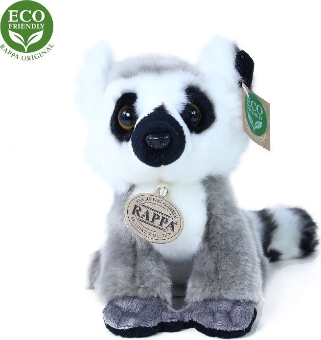 RAPPA Plyšový lemur sedící 18 cm ECO-FRIENDLY - obrázek 1
