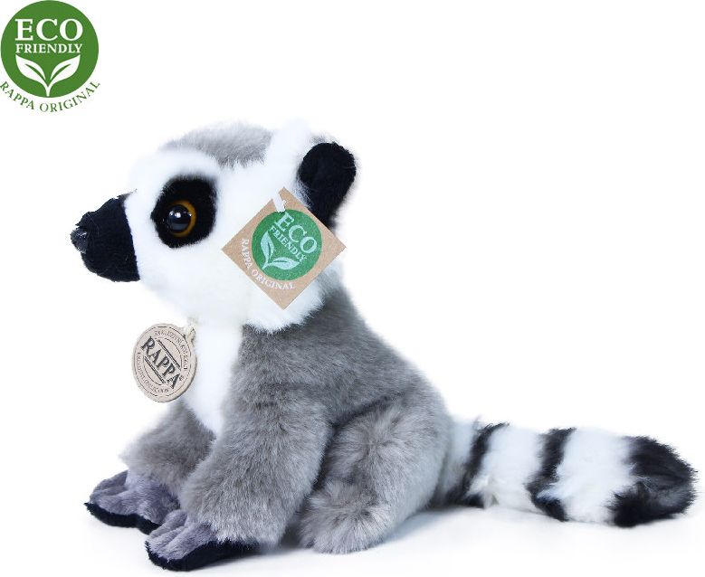 RAPPA Plyšový lemur sedící 18 cm ECO-FRIENDLY - obrázek 2
