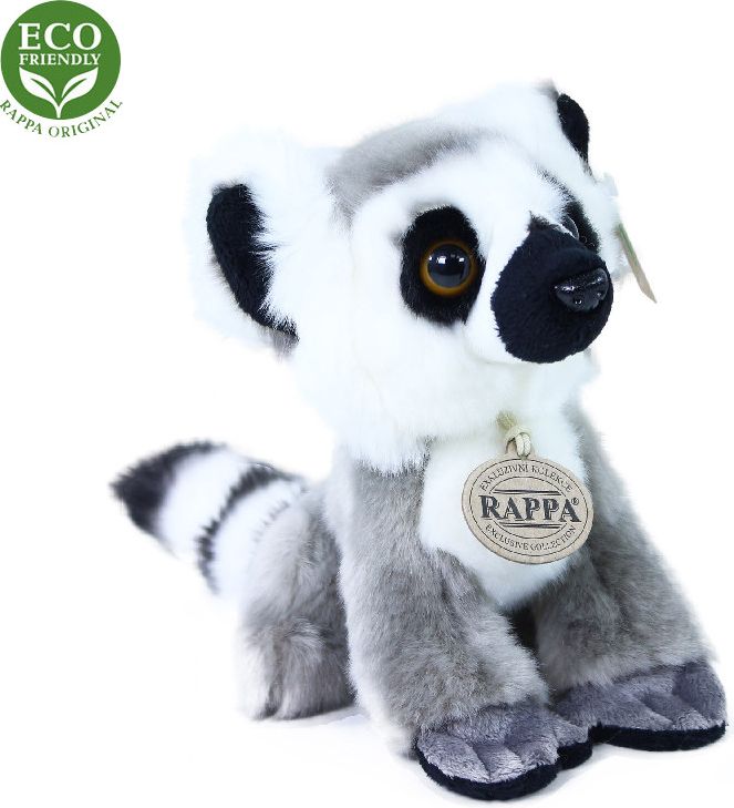 RAPPA Plyšový lemur sedící 18 cm ECO-FRIENDLY - obrázek 4