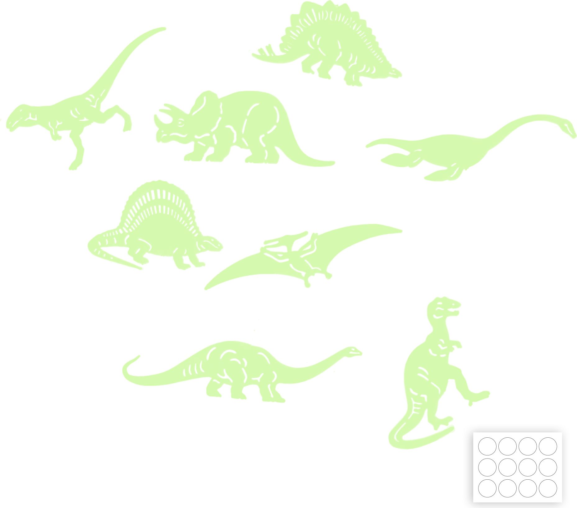 RAPPA Tvary dinosaurus - svítí ve tmě - obrázek 1