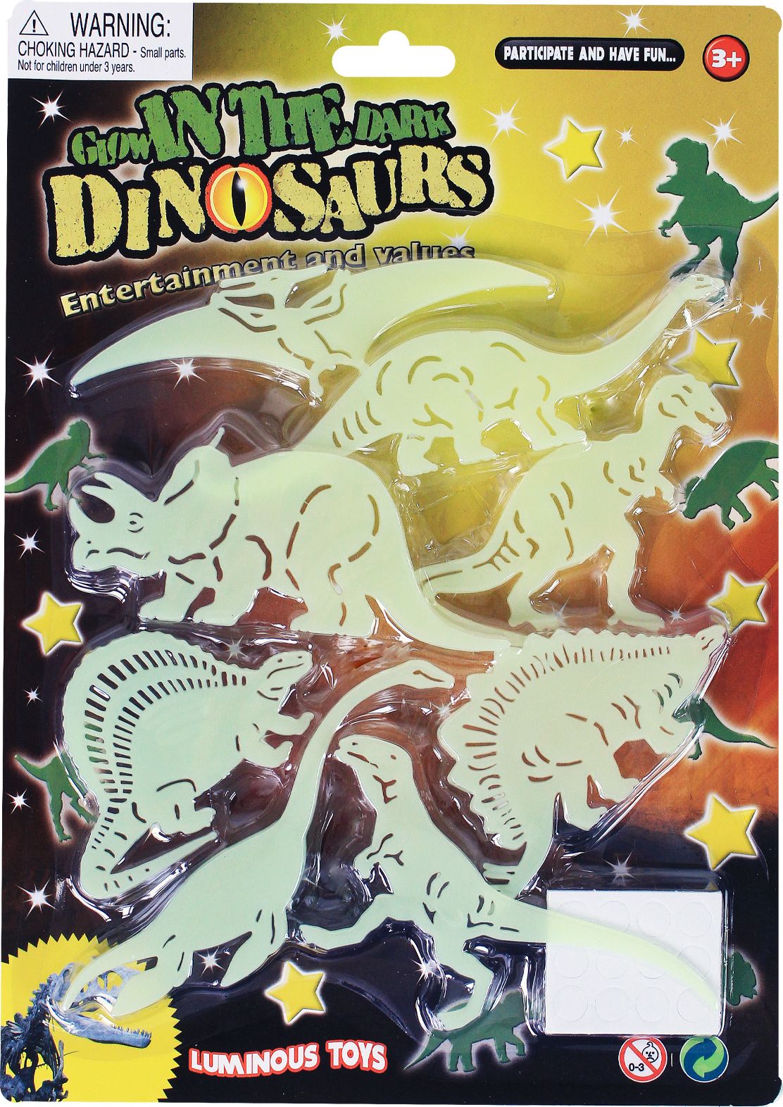 RAPPA Tvary dinosaurus - svítí ve tmě - obrázek 3