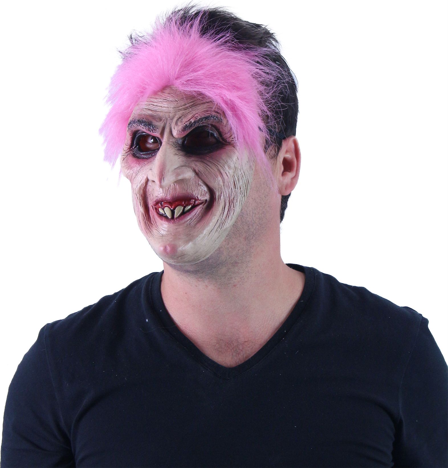 RAPPA Maska pro dospělé růžová čarodějnice/Halloween - obrázek 1