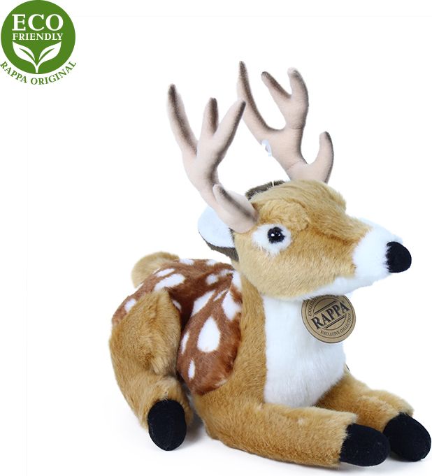 RAPPA Plyšový jelen/koloušek ležící 21 cm ECO-FRIENDLY - obrázek 3