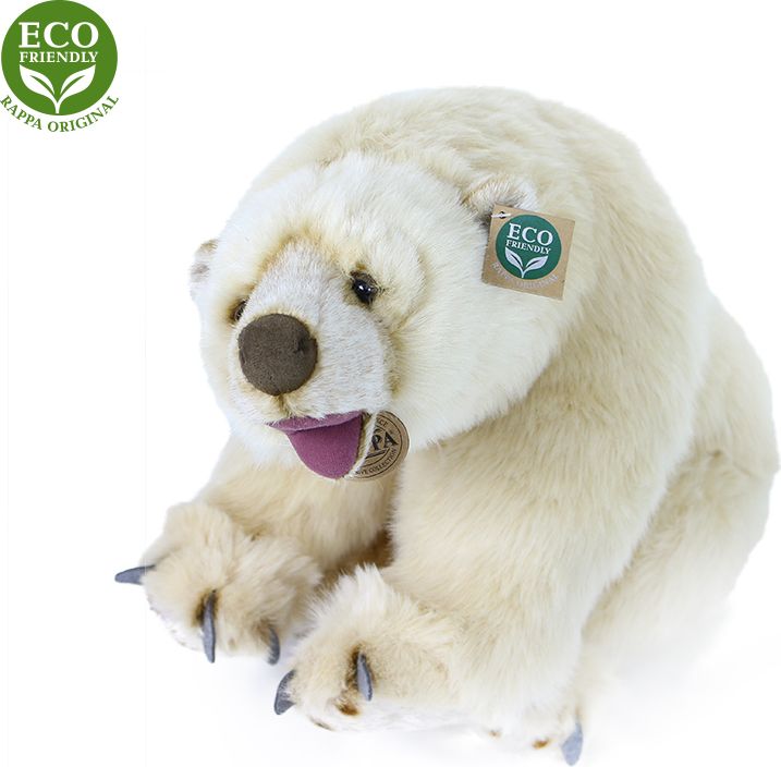 RAPPA Plyšový lední medvěd sedící 43 cm ECO-FRIENDLY - obrázek 1