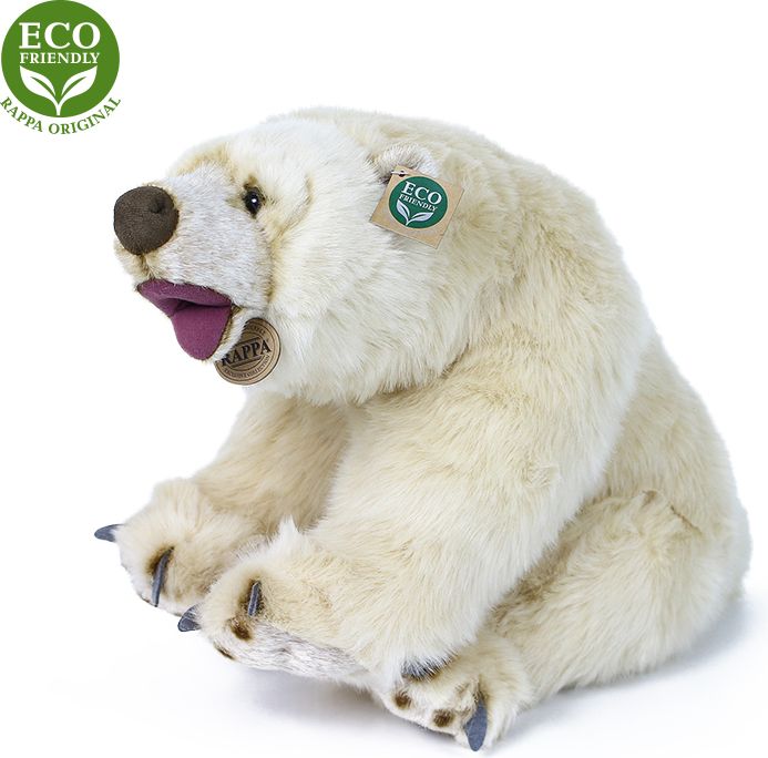 RAPPA Plyšový lední medvěd sedící 43 cm ECO-FRIENDLY - obrázek 2
