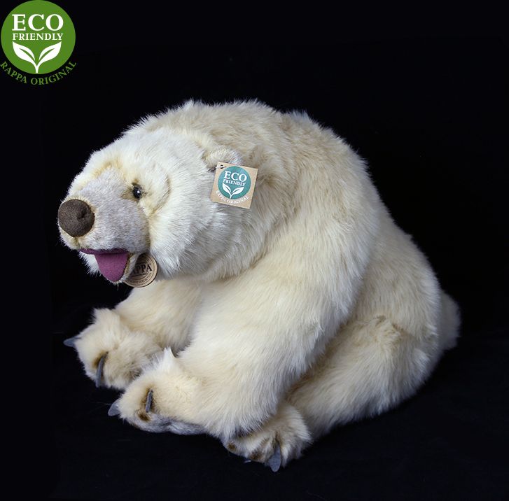 RAPPA Plyšový lední medvěd sedící 43 cm ECO-FRIENDLY - obrázek 4