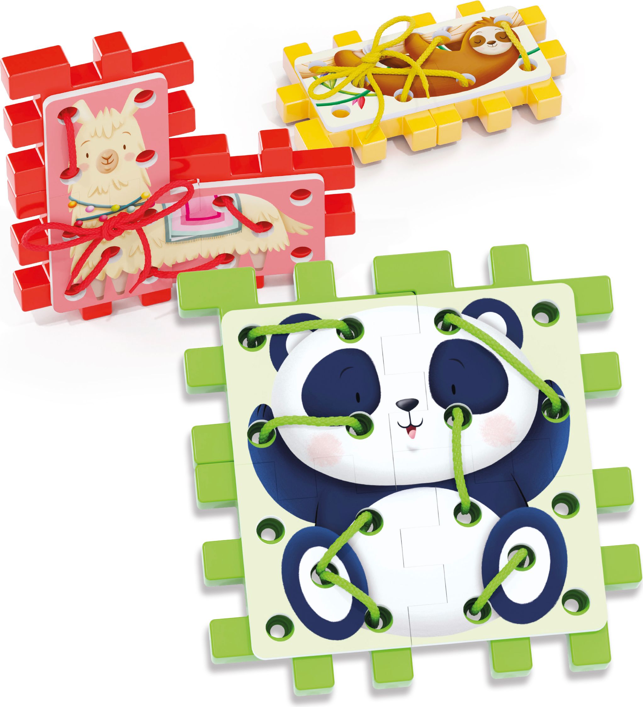 Quercetti Play Creativo Lacing Puzzle – provlékací měkké skládačky - obrázek 1