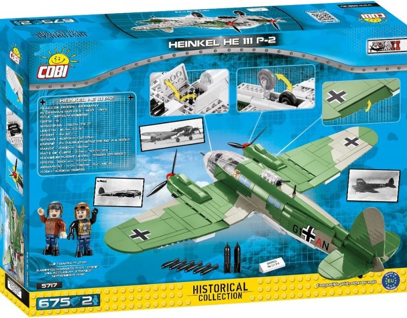 COBI Stavebnice II WW Heinkel He 111 P-2 675 k 2 f - obrázek 3