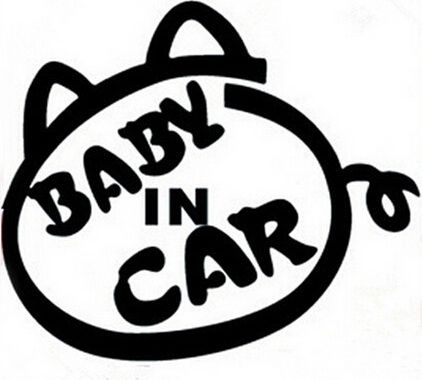 Dudlu Nálepka na auto - Baby in car - prasátko (Černá) - obrázek 2