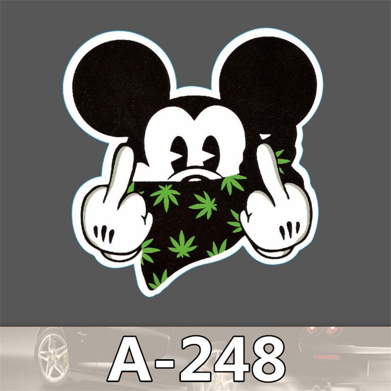Dudlu Nálepka na auto - Mickey Mouse ukazuje fakáče - obrázek 1