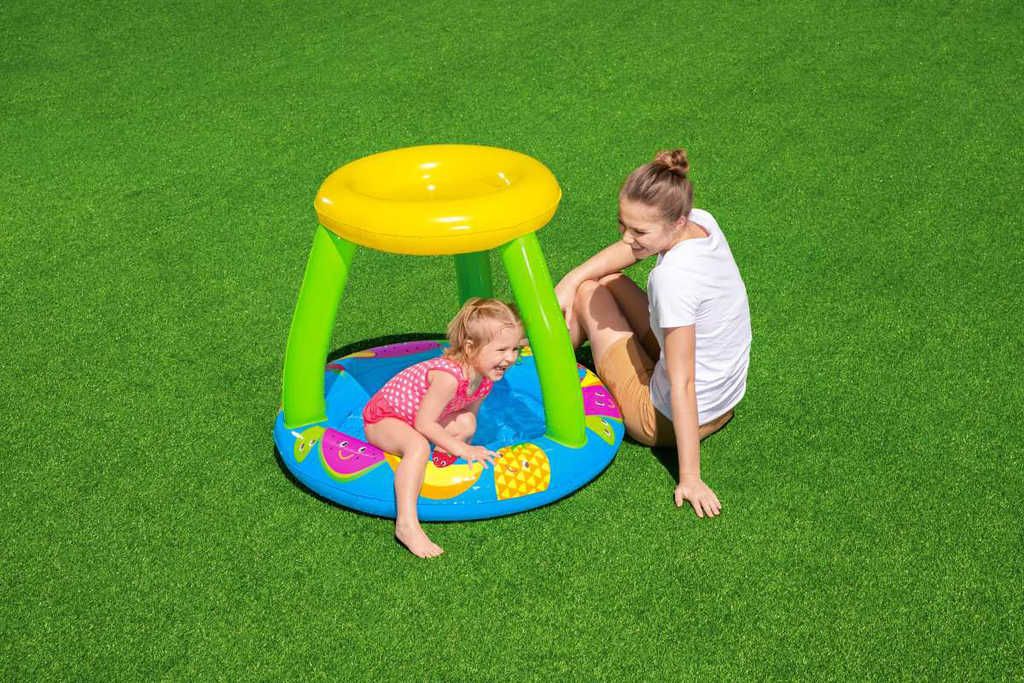 BESTWAY Baby bazének nafukovací kulatý se stříškou 94cm 52331 - obrázek 3