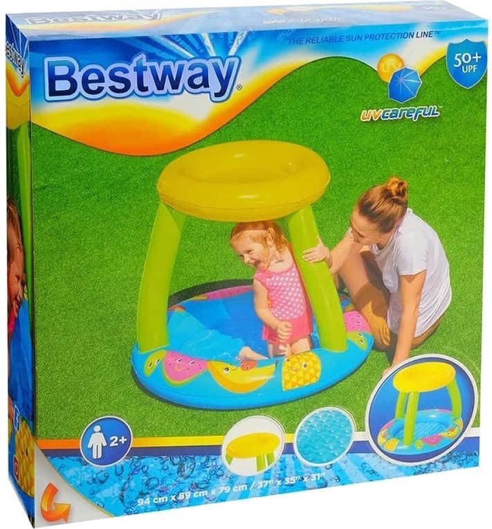 BESTWAY Baby bazének nafukovací kulatý se stříškou 94cm 52331 - obrázek 4