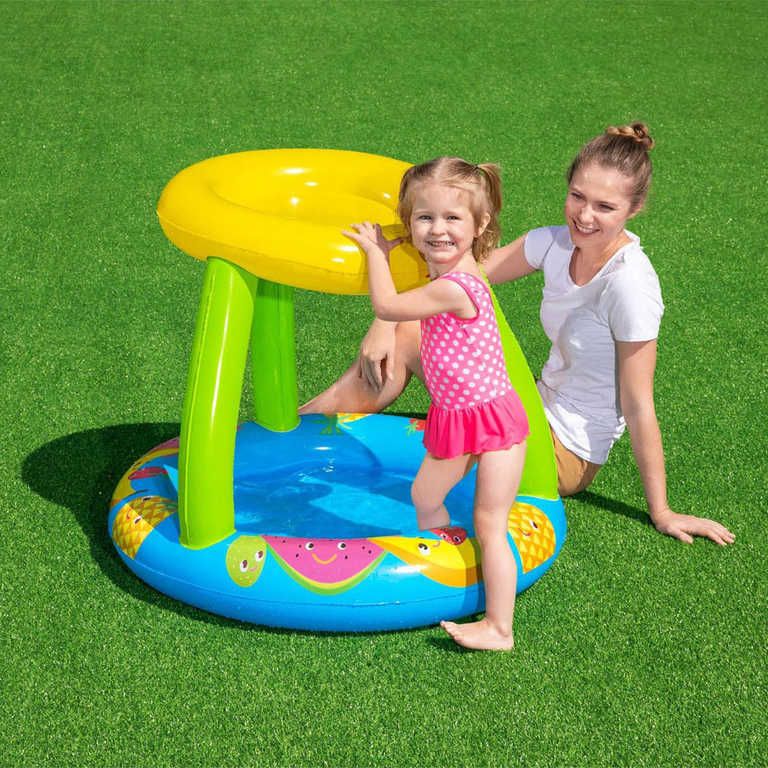 BESTWAY Baby bazének nafukovací kulatý se stříškou 94cm 52331 - obrázek 5