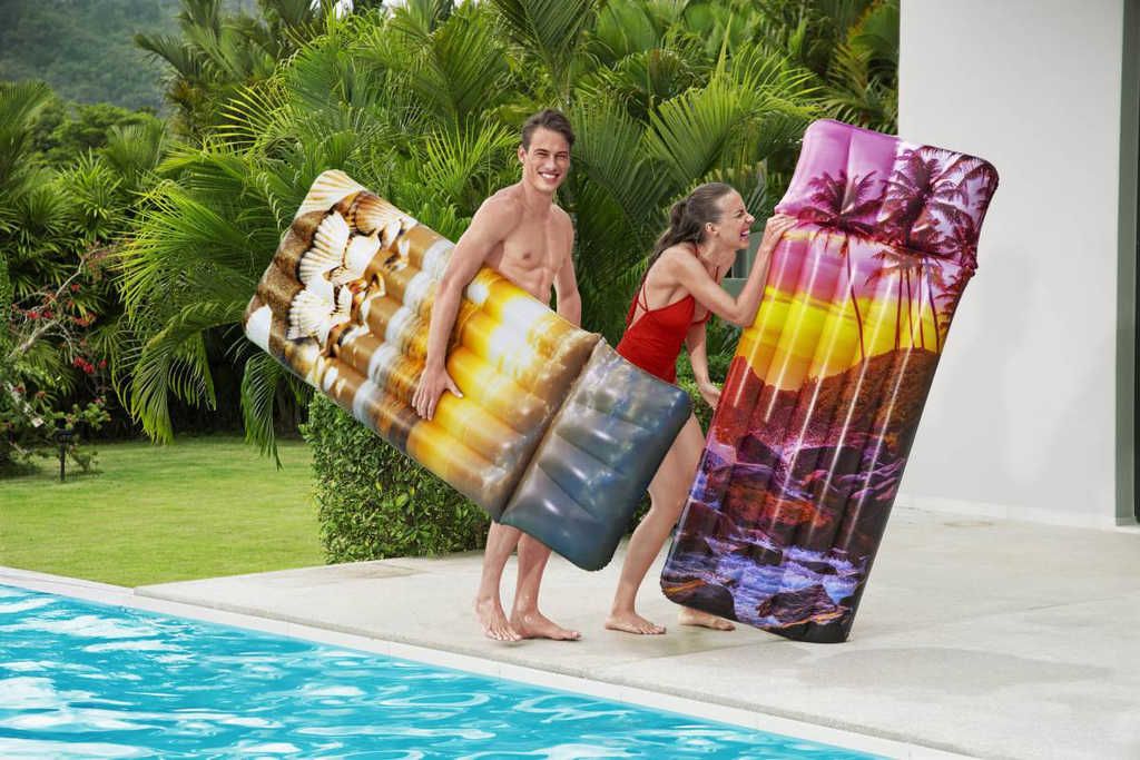 BESTWAY Lehátko nafukovací 183x71cm matrace na vodu exotika 2 druhy 43416 - obrázek 2