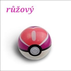 Dudlu Pokémon PokeBall (Růžový) - obrázek 1