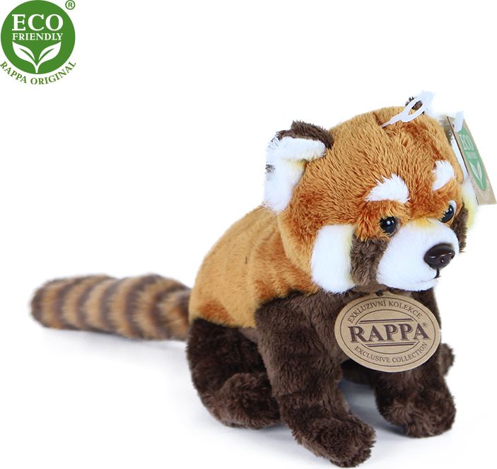 RAPPA Plyšová panda červená 18 cm ECO-FRIENDLY - obrázek 2