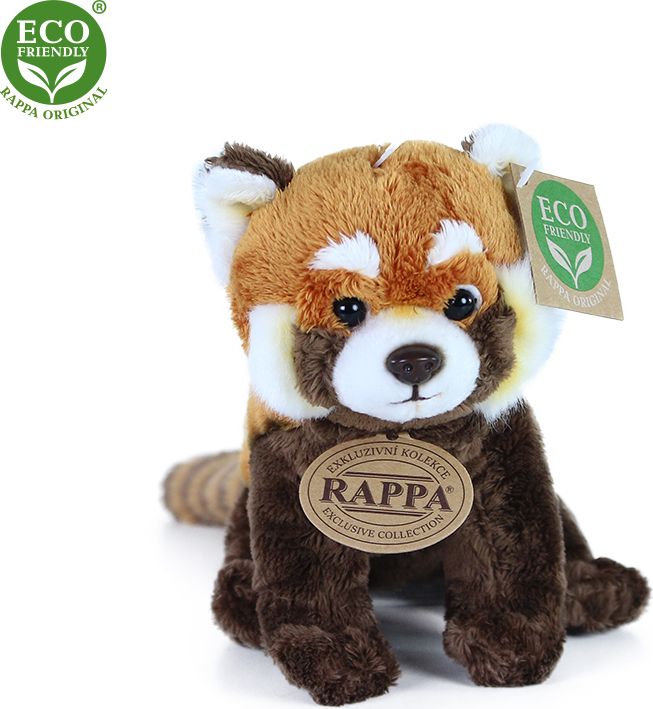 RAPPA Plyšová panda červená 18 cm ECO-FRIENDLY - obrázek 3