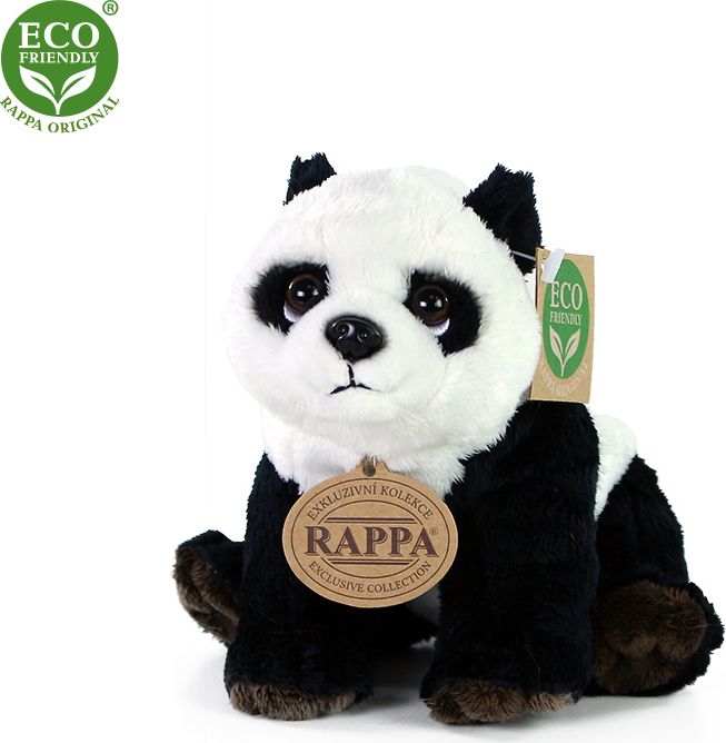 RAPPA Plyšová panda 18 cm ECO-FRIENDLY - obrázek 1