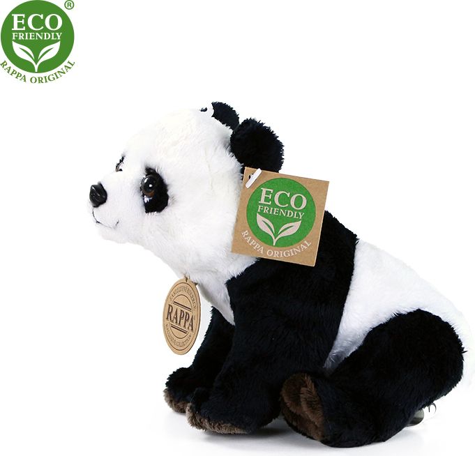 RAPPA Plyšová panda 18 cm ECO-FRIENDLY - obrázek 2