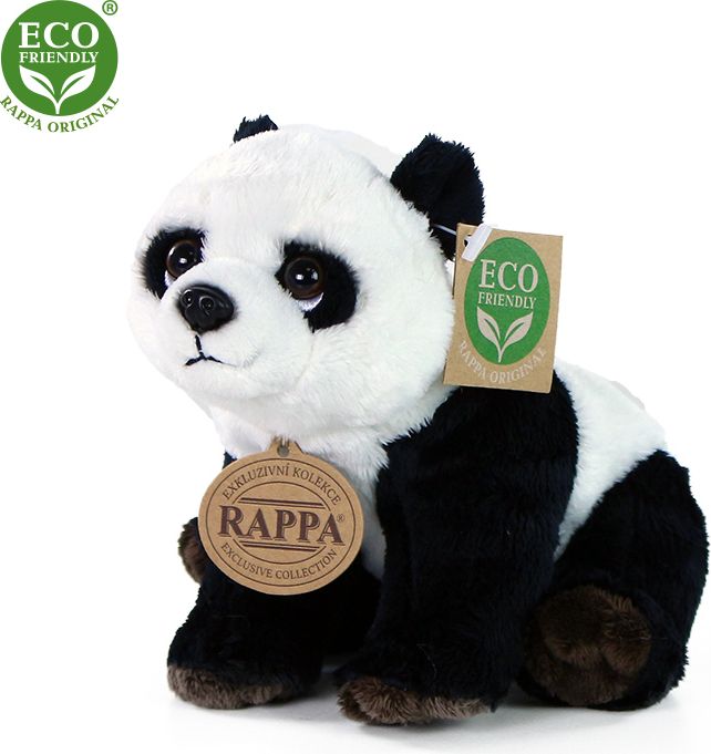 RAPPA Plyšová panda 18 cm ECO-FRIENDLY - obrázek 4
