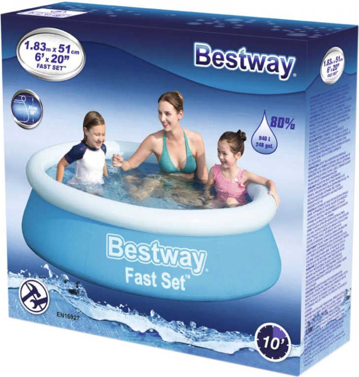BESTWAY Bazén Fast Set samostavěcí kruhový 183x51cm rodinný 57392 - obrázek 1