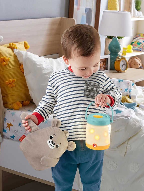 FISHER PRICE Baby usínáček s medvídkem a světluškami 3v1 na baterie Světlo Zvuk - obrázek 1