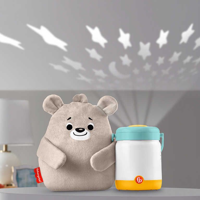 FISHER PRICE Baby usínáček s medvídkem a světluškami 3v1 na baterie Světlo Zvuk - obrázek 4