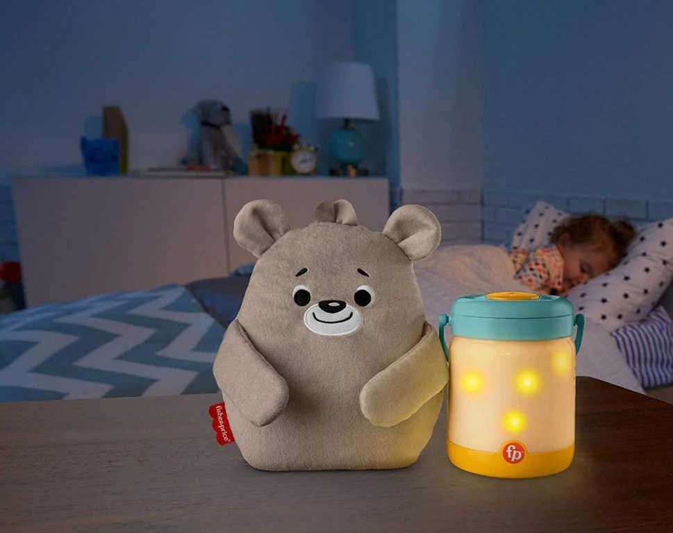 FISHER PRICE Baby usínáček s medvídkem a světluškami 3v1 na baterie Světlo Zvuk - obrázek 5