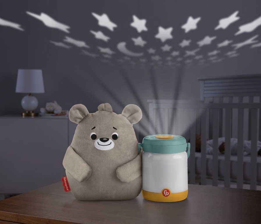 FISHER PRICE Baby usínáček s medvídkem a světluškami 3v1 na baterie Světlo Zvuk - obrázek 6