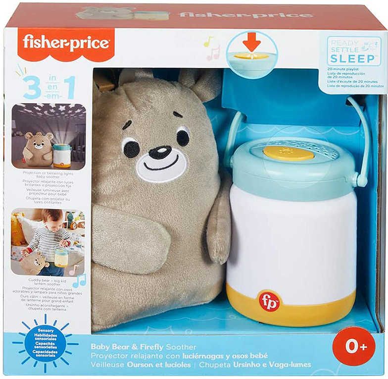 FISHER PRICE Baby usínáček s medvídkem a světluškami 3v1 na baterie Světlo Zvuk - obrázek 8