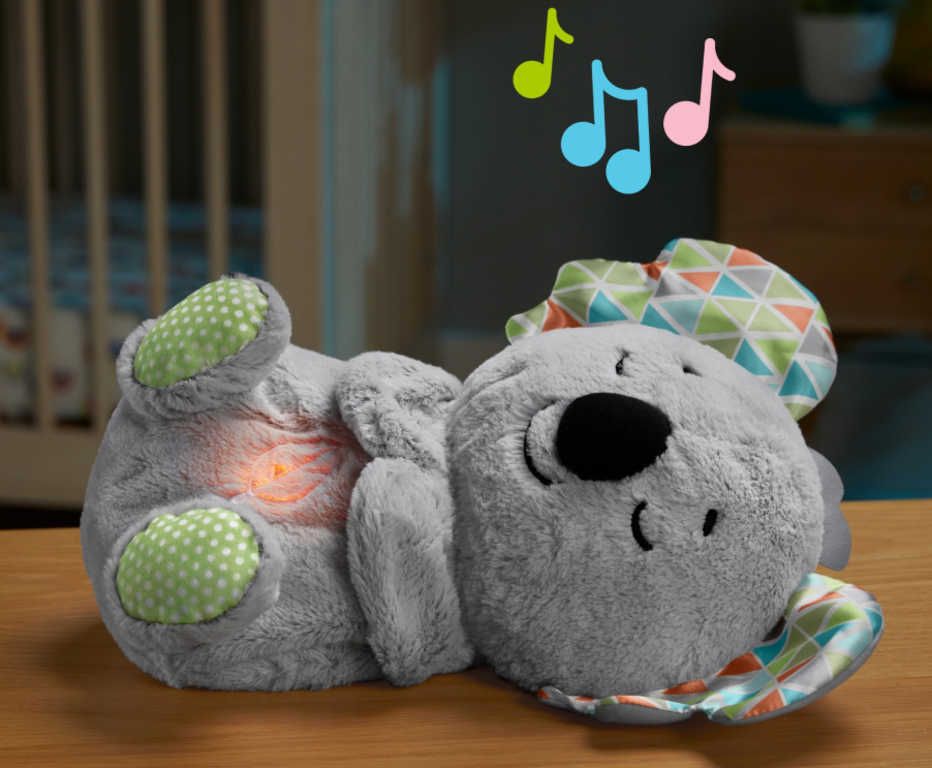 FISHER PRICE Baby Koala uklidňující usínáček na baterie pro miminko Světlo Zvuk - obrázek 2