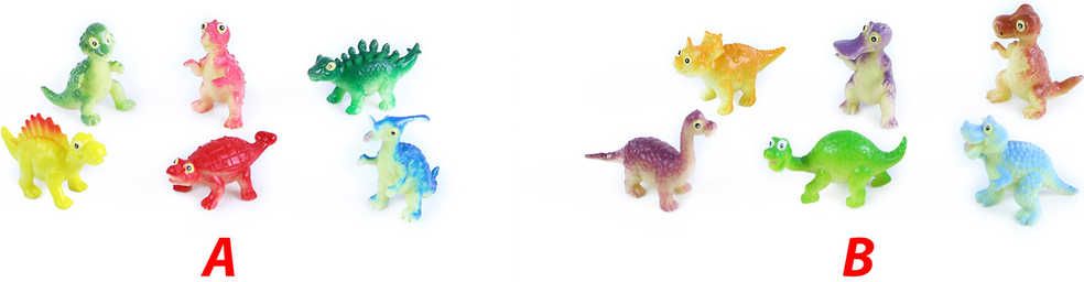 Dudlu Dinosauři zvířátka 5cm set 6ks pravěký ještěr figurky veselé 2 druhy v sáčku - obrázek 1