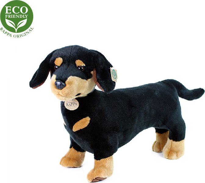 RAPPA Plyšový pes jezevčík 45 cm ECO-FRIENDLY - obrázek 2