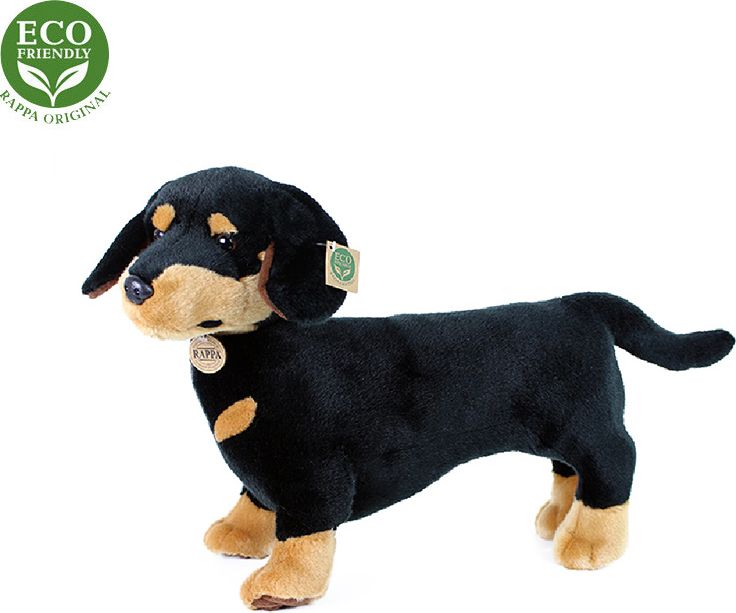 RAPPA Plyšový pes jezevčík 45 cm ECO-FRIENDLY - obrázek 3