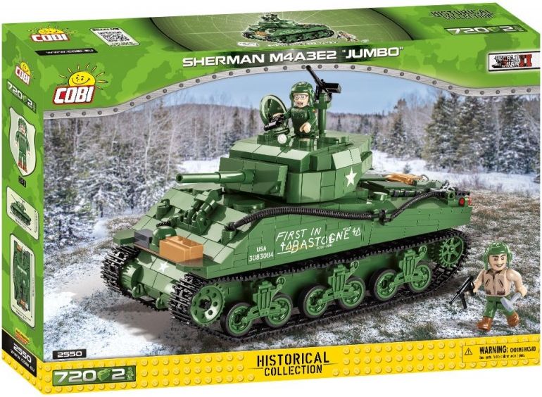 COBI Stavebnice II WW Sherman M4A3E2 Jumbo, 720 k, 2 f - obrázek 2