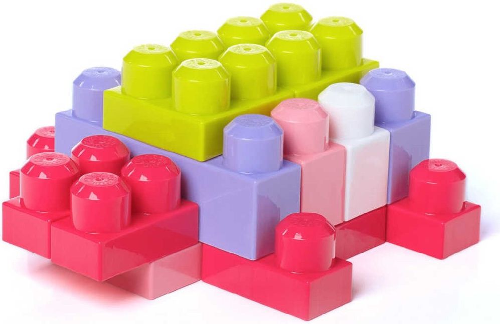 FISHER PRICE MEGA BLOKS Stavebnice 60 dílků v plastové tašce pro holky - obrázek 4