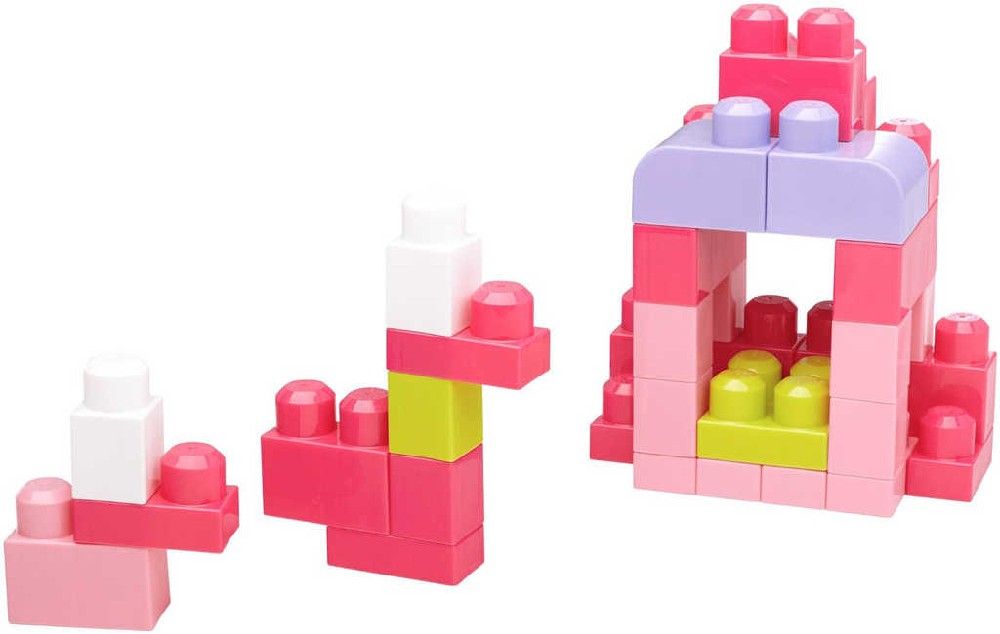 FISHER PRICE MEGA BLOKS Stavebnice 60 dílků v plastové tašce pro holky - obrázek 5