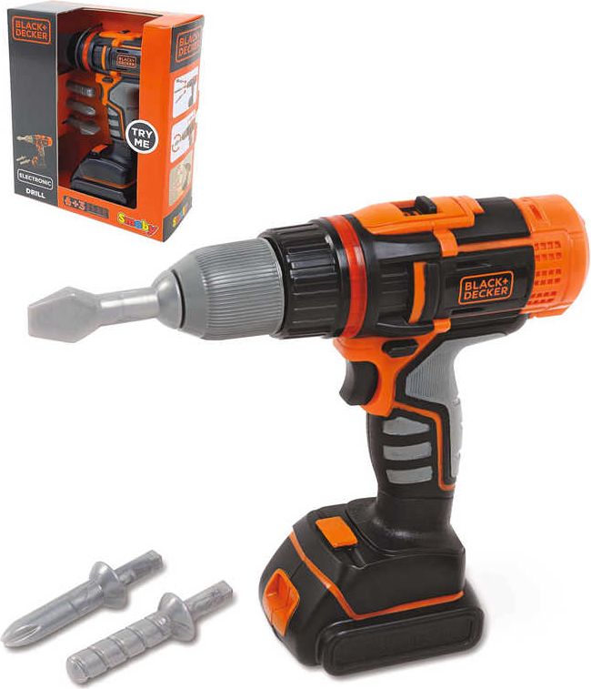 SMOBY Black and Decker aku šroubovák/vrtačka dětské nářadí na baterie Světlo - obrázek 1