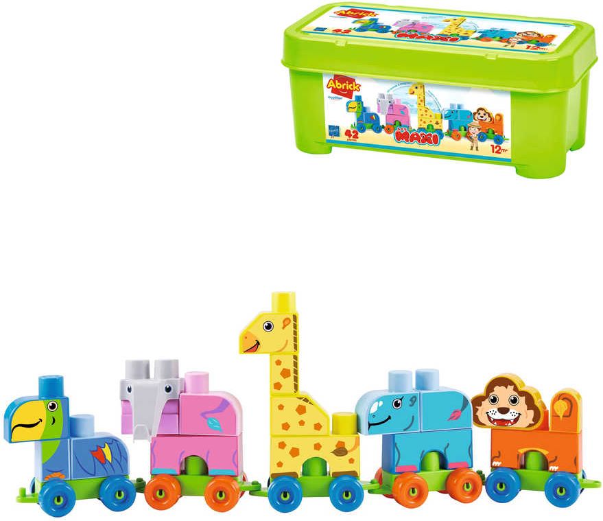 Ecoiffier ECOIFFER Baby kostky Abrick Maxi vláček ZOO STAVEBNICE v boxu plast - obrázek 3