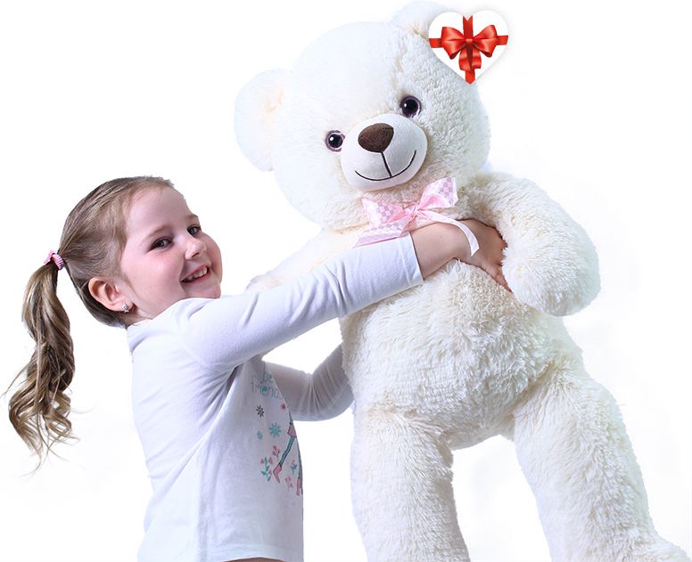 RAPPA Velký plyšový medvěd Lily 78 cm krémově bílý s visačkou - obrázek 4