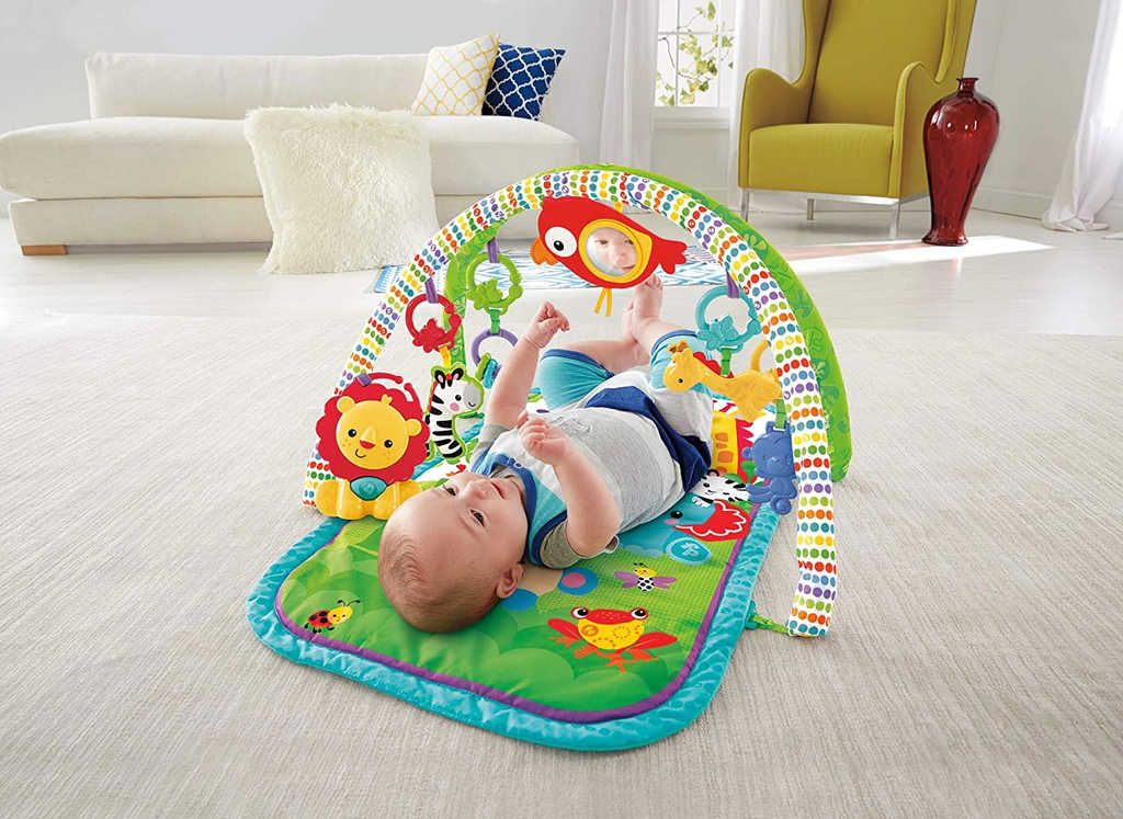 FISHER PRICE Baby dečka hrací Rainforest na baterie Zvuk pro miminko 3v1 - obrázek 1