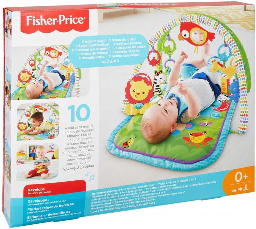 FISHER PRICE Baby dečka hrací Rainforest na baterie Zvuk pro miminko 3v1 - obrázek 4