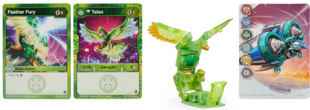 Dudlu Bakugan Geogan S3 základní balení set se 2 Baku žetony a kartou různé druhy - obrázek 9