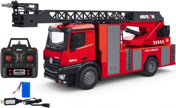 RCobchod Mercedes-Benz Arocs HASIČI 1:14 s žebříkem a stříkačkou, proporcionální,LED, zvuky,RTR - obrázek 7