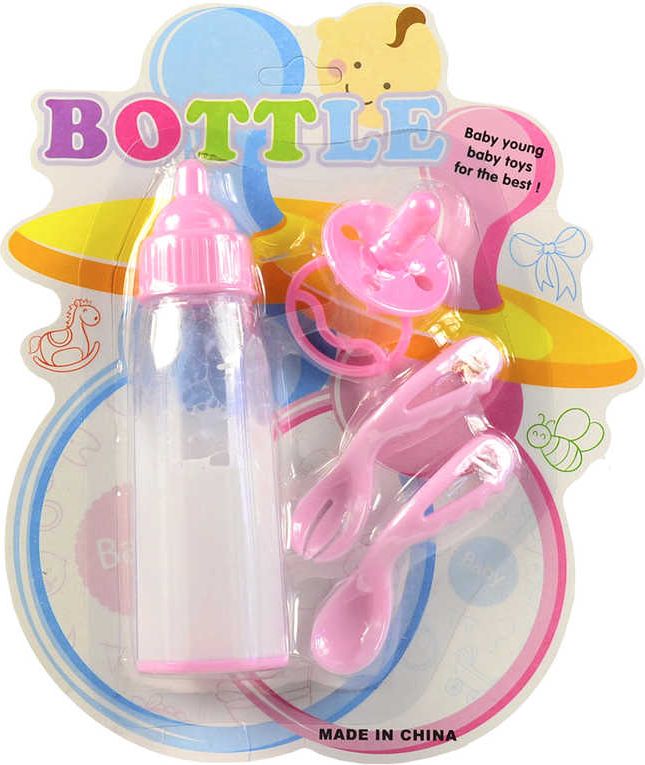 Souprava kojenecká pro miminko set 2 lžičky s dudlíkem a kouzelnou lahvičkou - obrázek 1