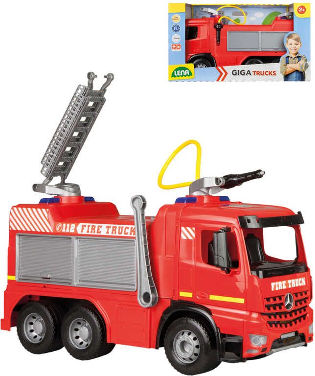 LENA Auto Mercedes hasiči funkční dělo stříká vodu 65cm odrážedlo Arocs 2158 - obrázek 3